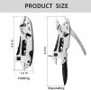 6 in 1 Portable Multitool Wrench Plier,Stainless Steel Multitool Adjustable Wrench Screwdriver Bits Pliers with Screwdriver