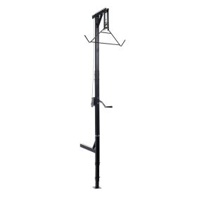 Truck Hitch Game Hoist, 600 lbs Load Capacity, Hunting Deer Hoist with 2-inch Receiver, 360-Degree Swivel Shaft & Adjustable Height
