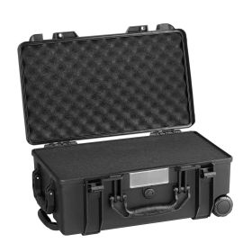 VEVOR Weatherproof Hard Case, Heavy Duty Protective Dry Box Case with Pre-cut Foam, Wheels & Retractable Pull Handles for Travel, Hunt, Military