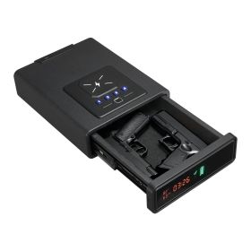 VEVOR Gun Safe, Pistol Handgun Drawer Safe with Fingerprint/Password/Key, 3-Way Quick Access Firearm Case Drawer with Screen for 2 Pistols & Maga