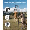 Truck Hitch Game Hoist, 600 lbs Load Capacity, Hunting Deer Hoist with 2-inch Receiver, 360-Degree Swivel Shaft & Adjustable Height