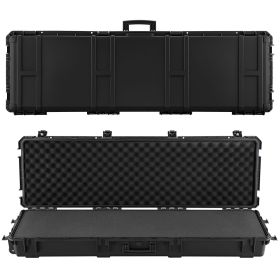 Hard Rifle Case, Lockable Rifle Case with Pre-cut Foams, 52 in Gun Storage with Wheels (Default: Default)