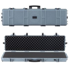 VEVOR Hard Rifle Case, Lockable Rifle Case with Pre-cut Foams, 50 in Movable Gun Storage with Wheels (Default: Default)